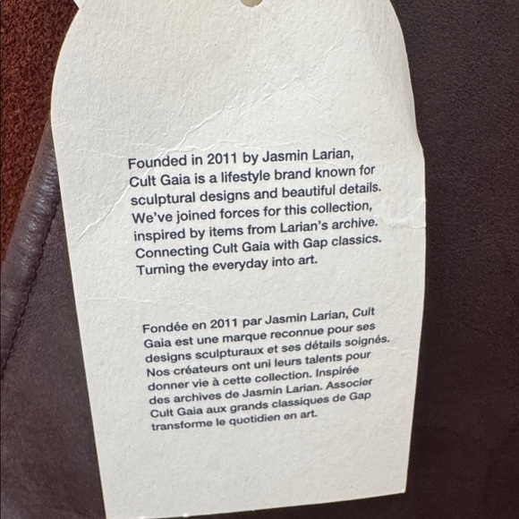 Cult Gaia Dark Brown Leather Tie-Front Jacket - Picture 5 of 8